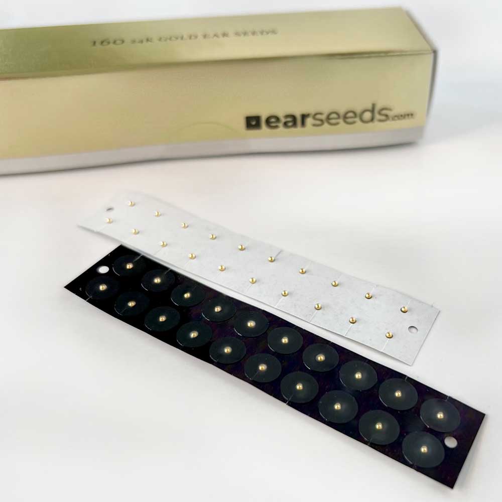 480 Piece Clear Tape “Invisible” 24-Karat Gold Ear Seeds